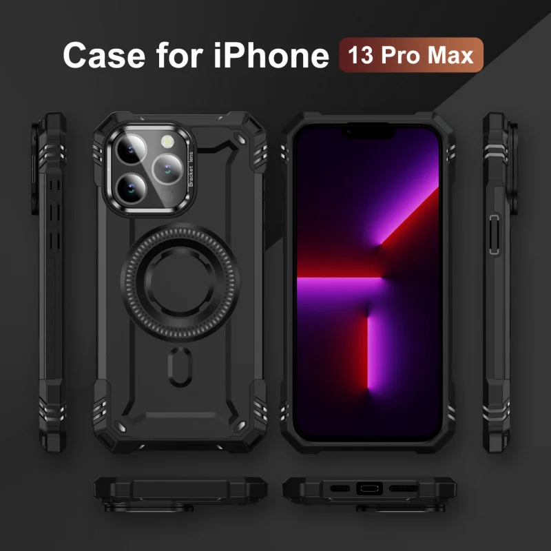 

Applicableiphone 14PromaxNew model of phone case with integrated standiPhone13Magnetic Hard Case for Women13promaxInternet celeb