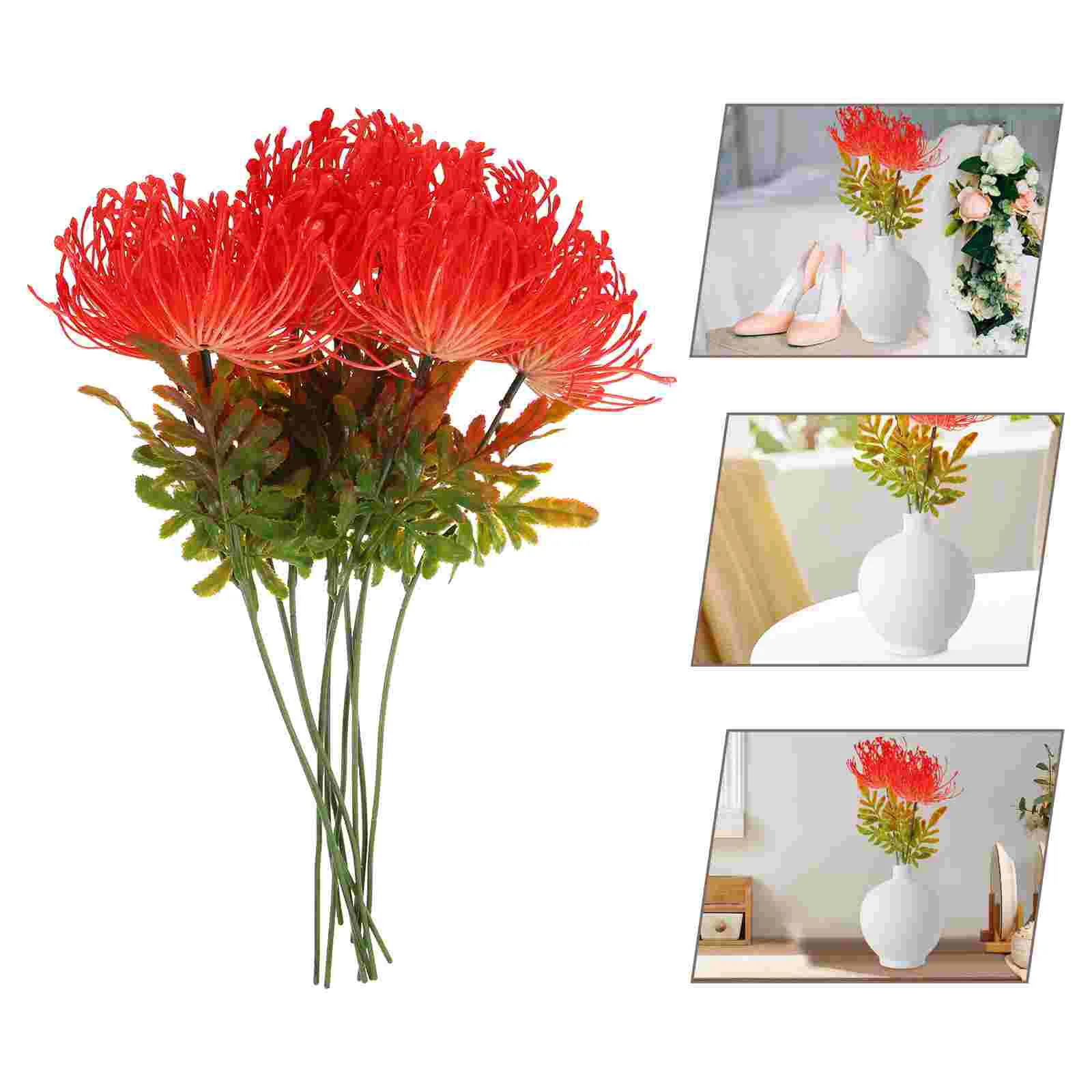 

10 Pcs Artificial Flower Faux Flowers Hanging Fake Spider Lily Floral Greenery Arrangement Bouquets Stems Touch