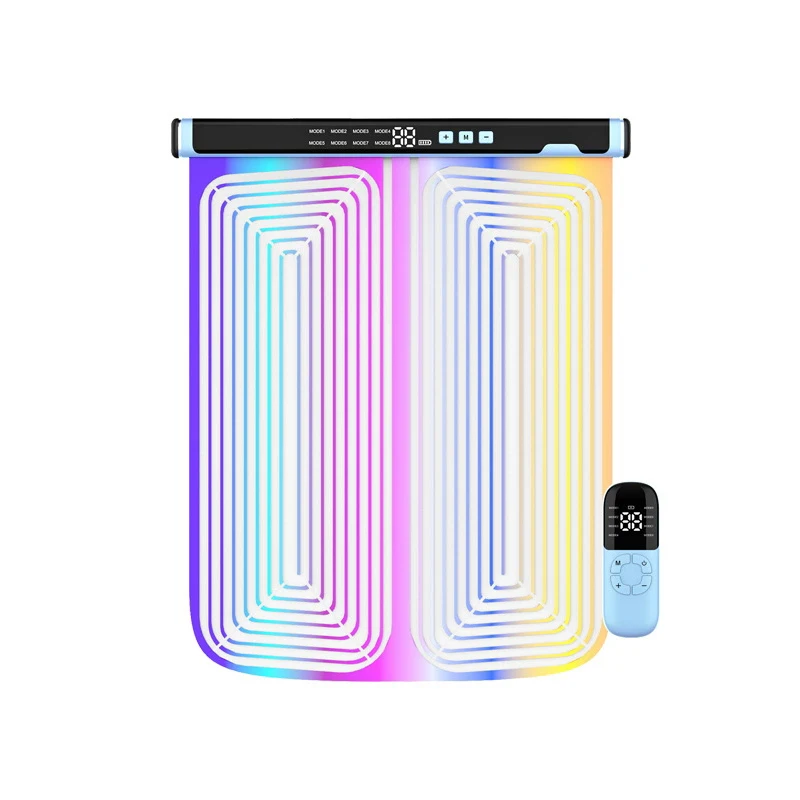 

EMS Colorful Smart Foot Massager Pad with Pulse Acupressure for Reflexology & Leg Slimming - Electric Foot Therapy Mat