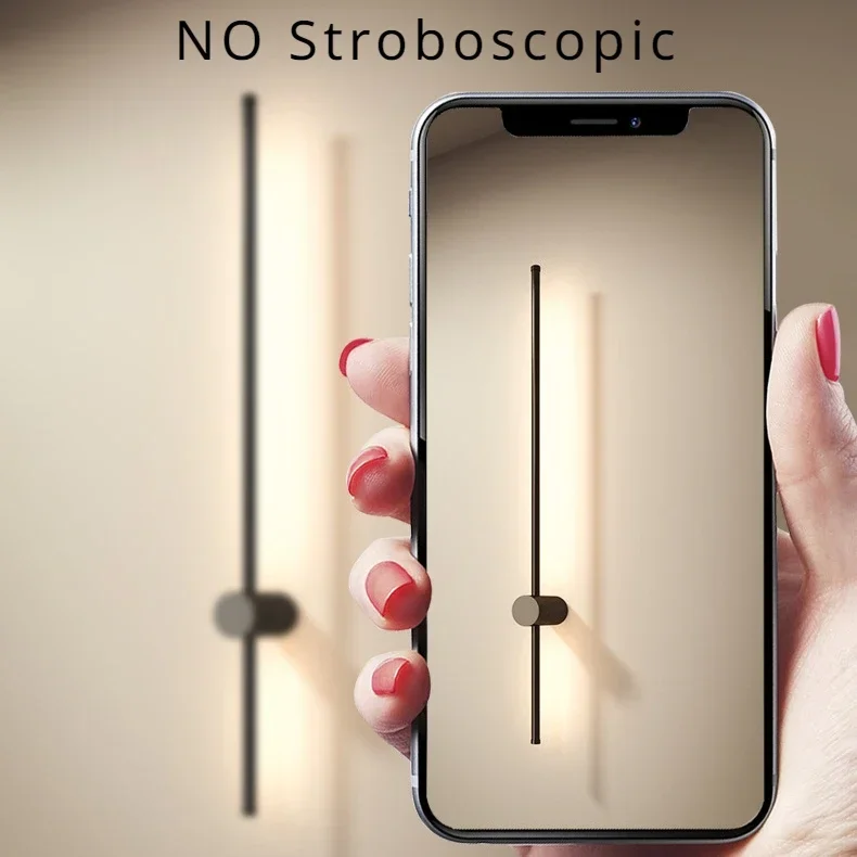 الشمال بسيط خطوط هندسية وحدة إضاءة LED جداريّة مصباح غرفة المعيشة ديكور المنزل الجدار الخفيفة للحمام الحمام ديكور جدار مصابيح ديكور الفن #2