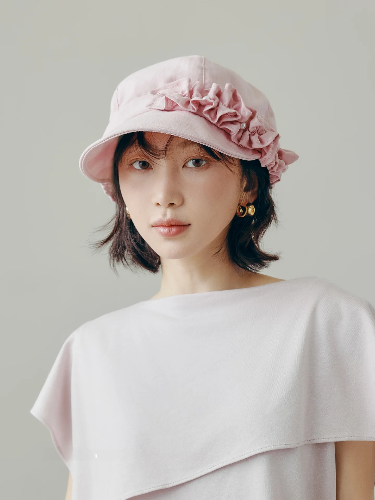 original-summer-breathable-women's-hat-short-brim-sunscreen-cap-fashionable-face-slimming-upf50-adjustable-size