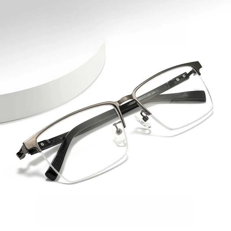 

Lzabella Fashion Square Prescription Glasses Men Optical Eyeglasses for High-quality Metal Anti Blue Light Photochromic C6037ZM