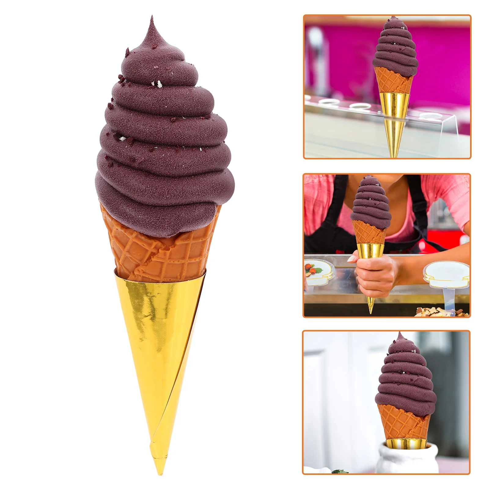 Künstliches Eis, Schokoladendekor, realistische Simulation für Dessertladen, Ausstellungszubehör, künstliches Eis