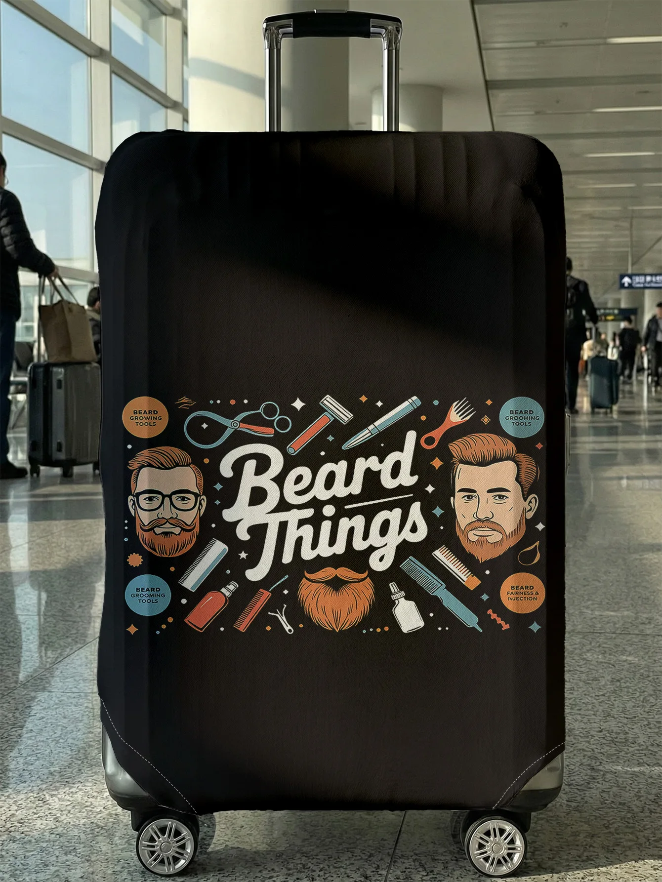 

Beard care luggage protection cover, suitable for 18-32 inch luggage covers, luggage handle gloves, travel accessories