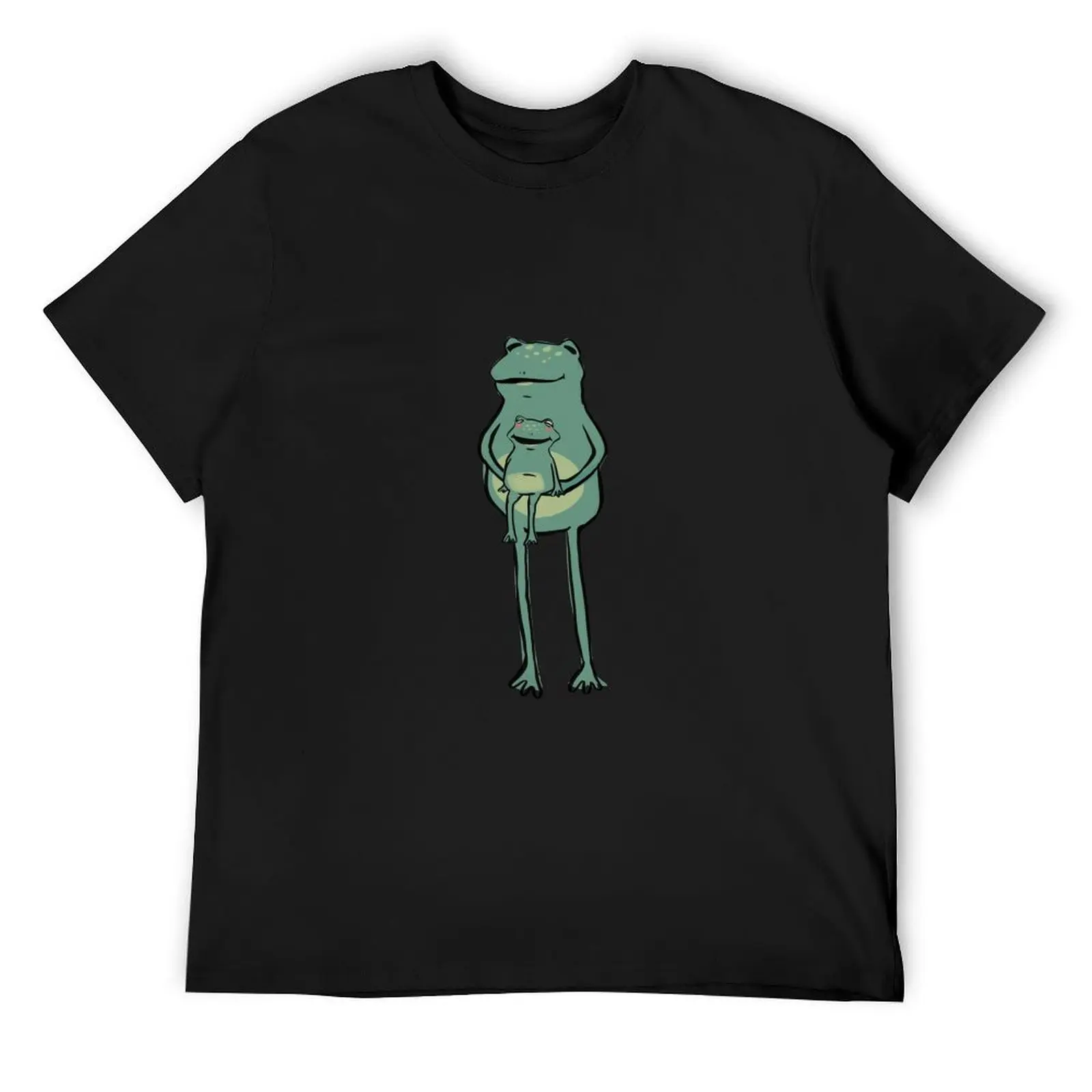 Frog holding a smaller frog T-Shirt customs basketball graphic tees animal prinfor boys tee shirts for men