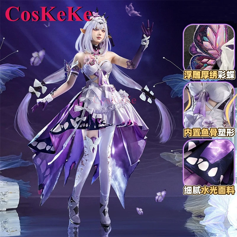 

CosKeKe Castorice Cosplay Costumes Game Honkai: Star Rail Gorgeous Elegant Combat Dress Activity Party Role Play Clothing S-XL
