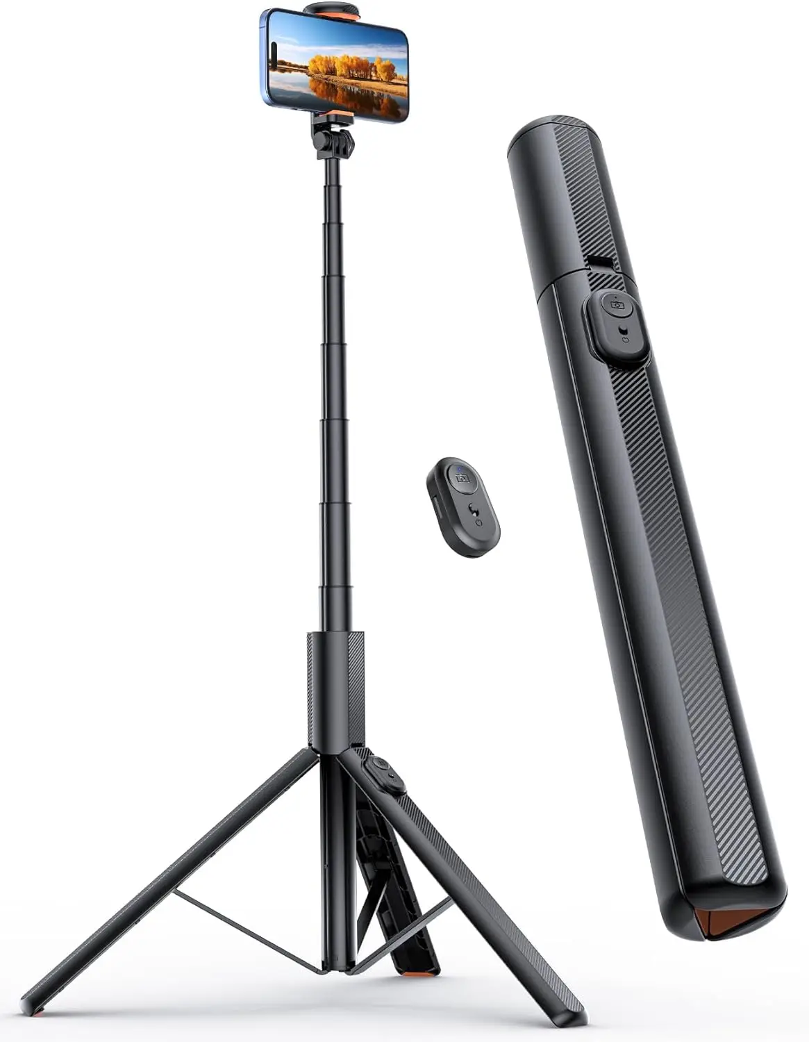 

71" Extendable Phone Tripod with Remote, Compatible with iPhone Android Cameras, Selfie Stick Stand Holder