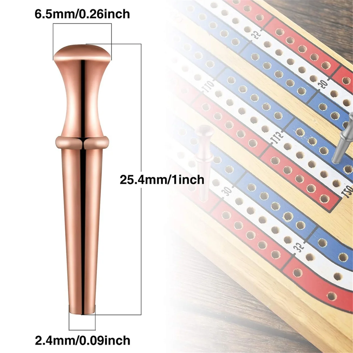 A44U 48 Buah Pasak Papan Cribbage Logam untuk 1/8 Lubang Aksesori Permainan Mainan untuk Permainan Papan Tradisional Cribbage