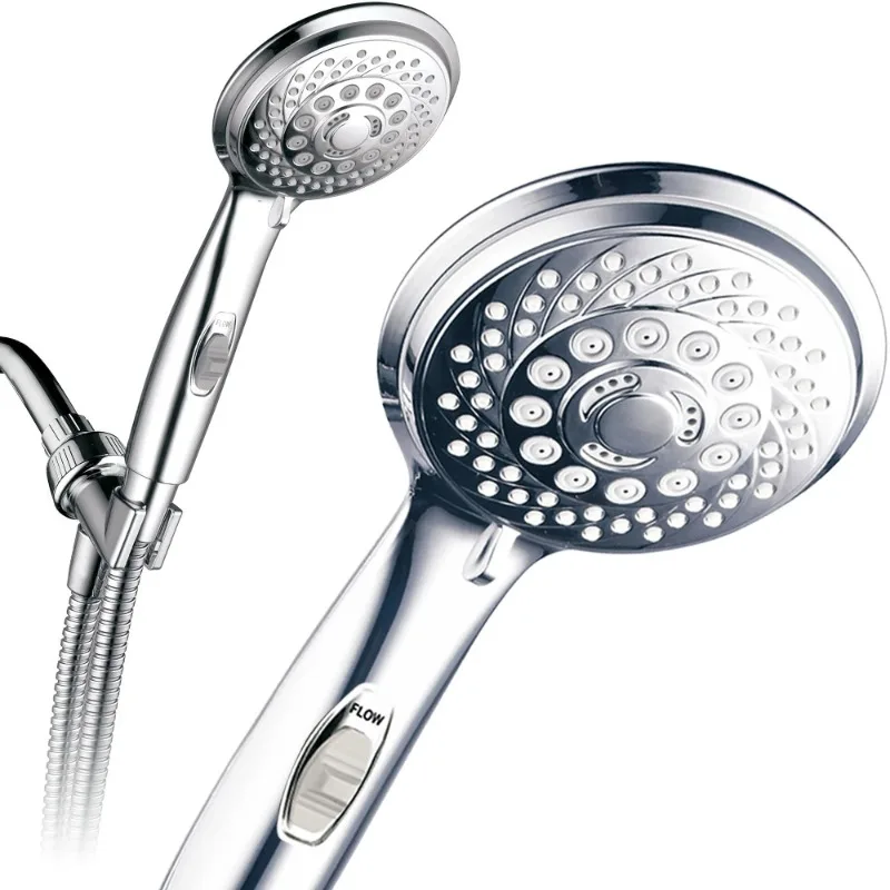 

NEW 7-Setting Luxury Hand Shower with On/Off Pause Switch, Chrome