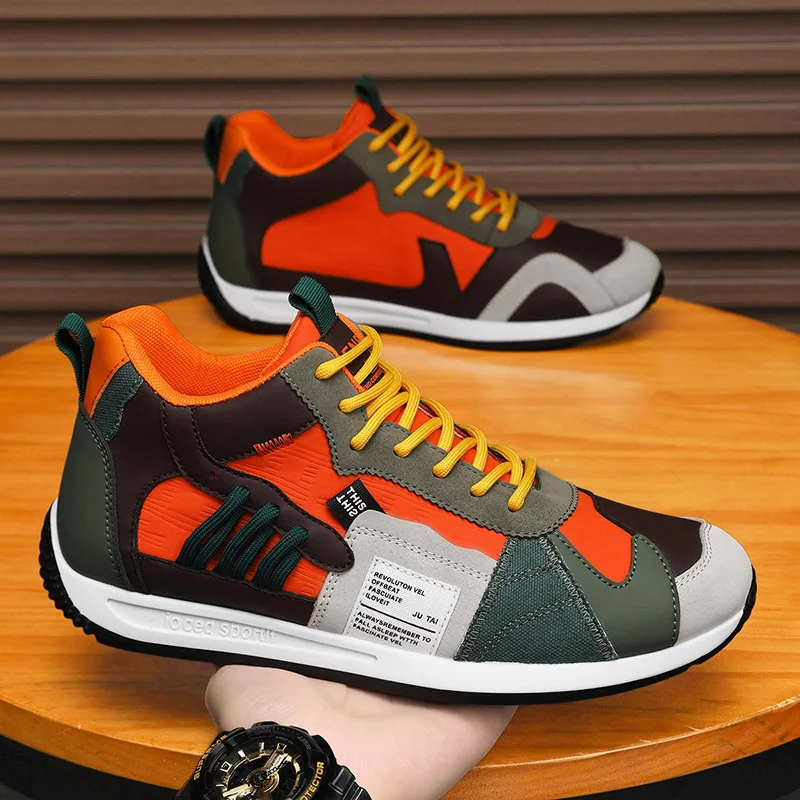 

Men's Mid-Top Lightweight Running Shoes Soft-Sole Casual Sports Sneakers for Spring And Winter Teenagers Niche Design Sense