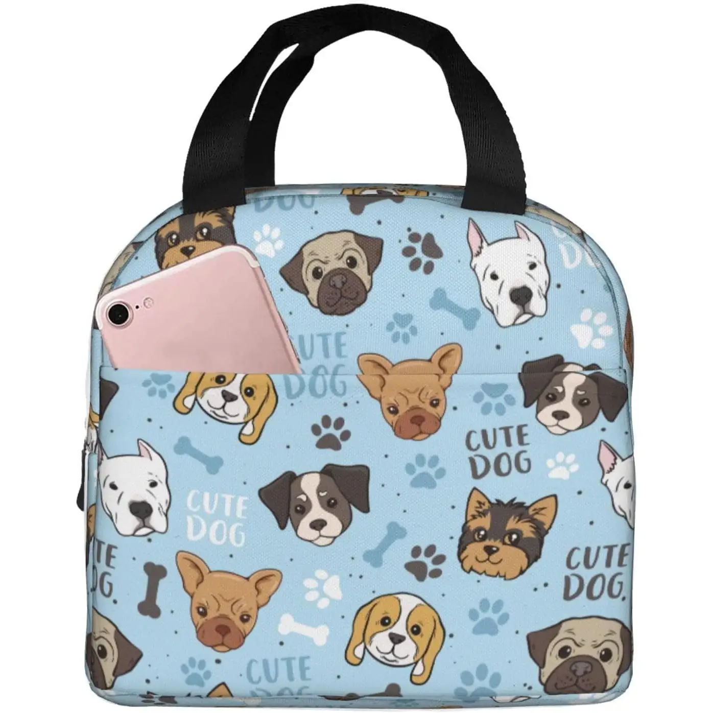 

Lunch Box Dogs Insulated Lunch Bags for Women Men Adults Cooler Tote Bag for Work Picnic Gifts