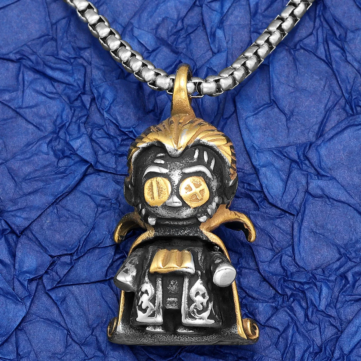 

Cute Vampire Stainless Steel Man Necklaces Mini Doll Pendant Chain Punk For Women Fashion Jewelry Gifts Wholesale Dropshiping