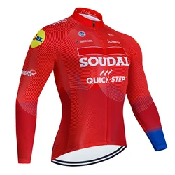 2024 QUICK STEP Cycling Jerseys Riding Long Sleeve Quick Dry MTB Bike Jerseys Autumn Men Bicycle Jersey Clothing Downhill Shirt