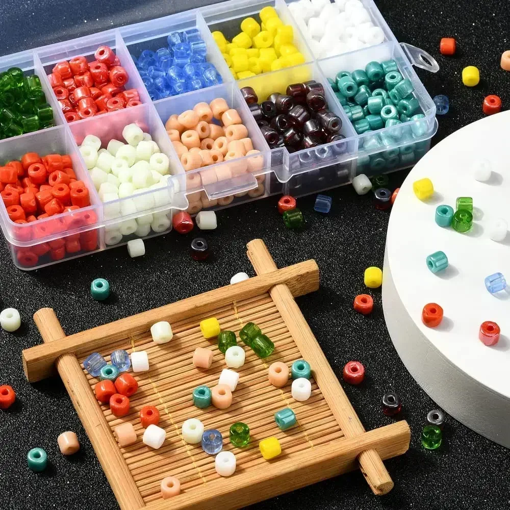 10g Czech Glass Beads Cylindrical Seed Beads Colorful Loose Beads for Jewelry Making DIY Bracelet Necklace Earrings Accessories