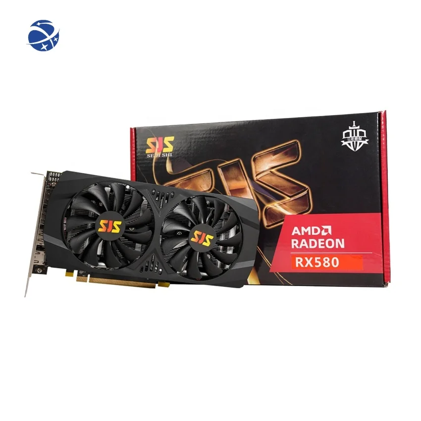 SJS Graphics Card AMD Radeon RX 580 8GB Video Card for PC Computer Gamer RX580 8G GDDR5 GPU 256Bit 2048SP