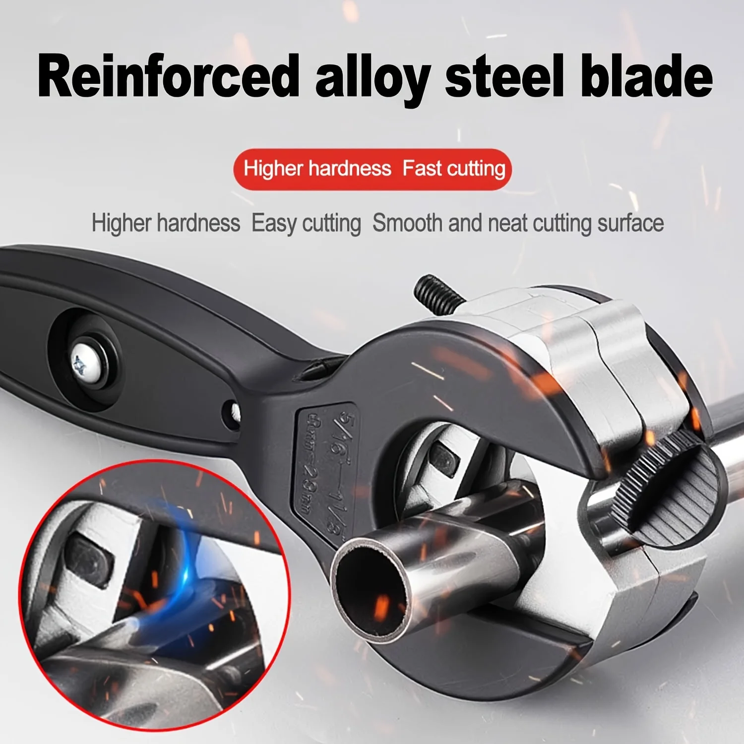 Ratchet Tube Cutter - Versatile Hand Tool for Copper, Aluminum, Iron, Stainless Steel, PPR & PE Pipes