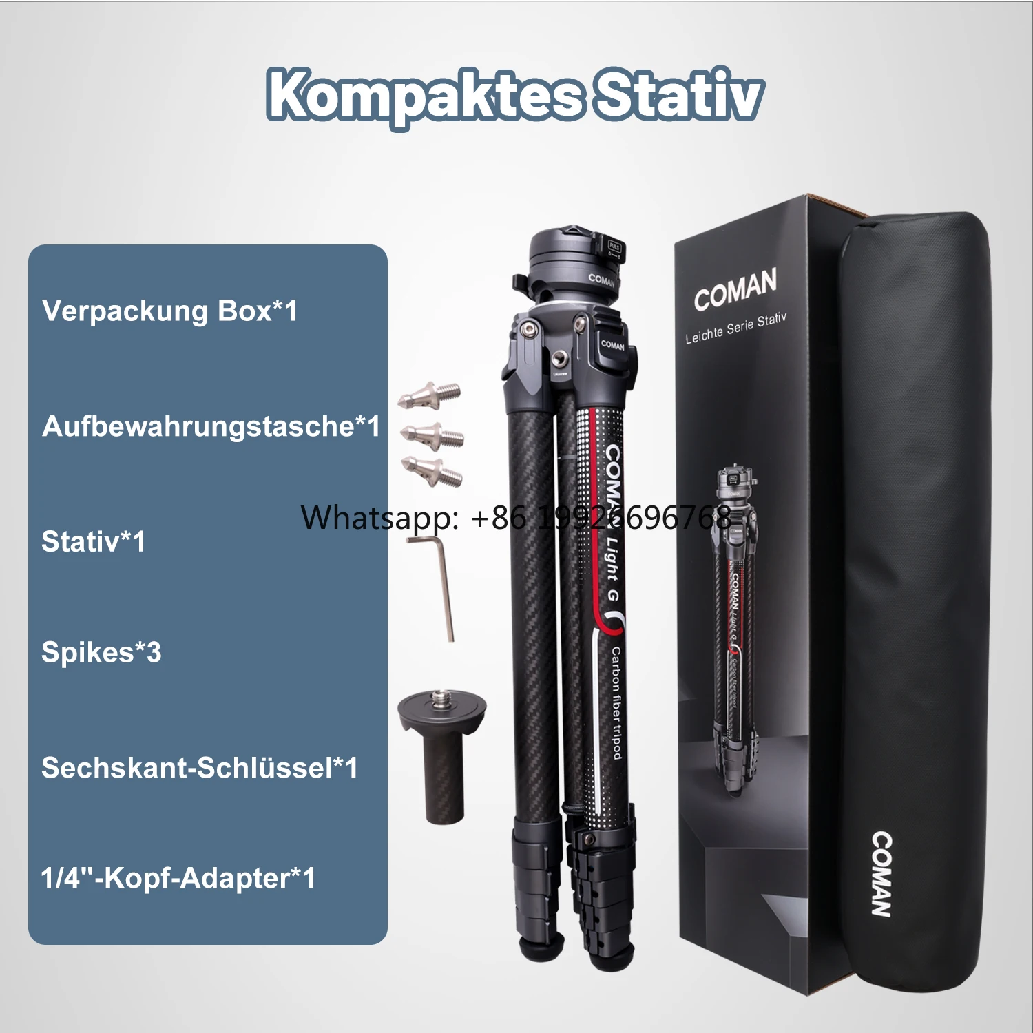 

Light Series Carbon Fiber SLR Tripod Professional Tripod Portable Travel Photography Tripod factory