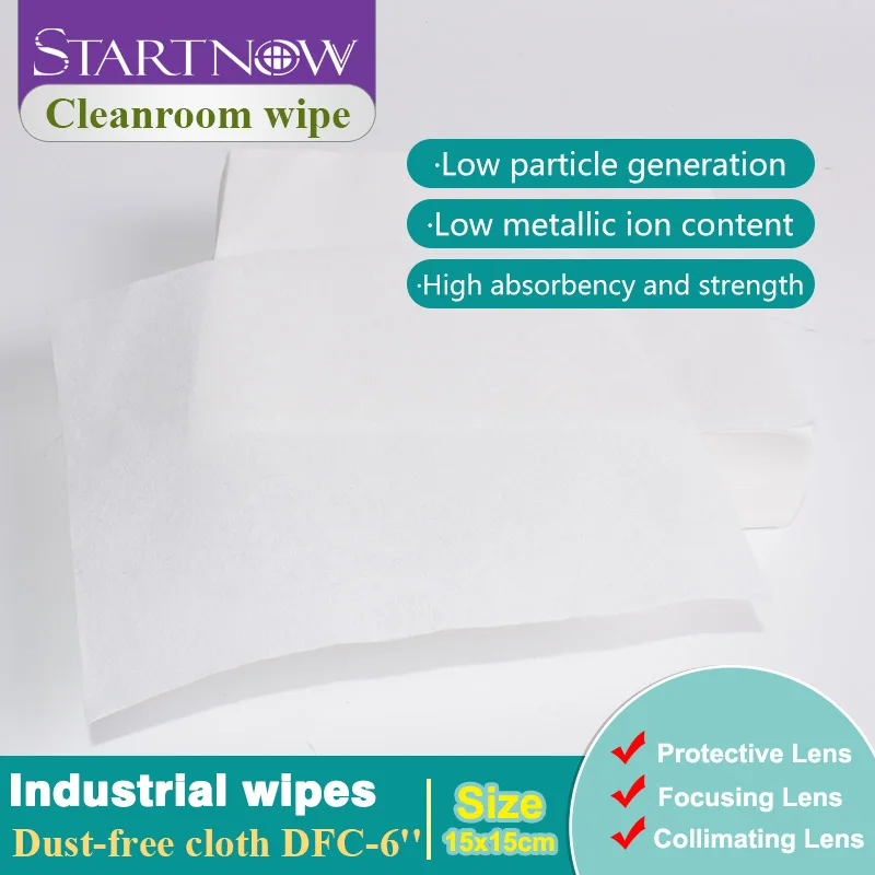 Startnow Cleanroom Wipes 15x15cm Dust Free Paper 300pcs & Fiber Cloth 100pcs Optical Lens Glass Screen Cleaning Focusing Lenses
