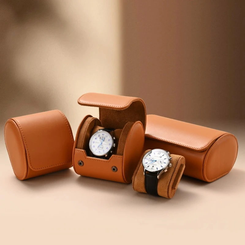

Luxury Genuine Leather Watch Display Box Storage Bag1/2/3-Slot Watch Storage Roll Travel Bag Watch Gift Box