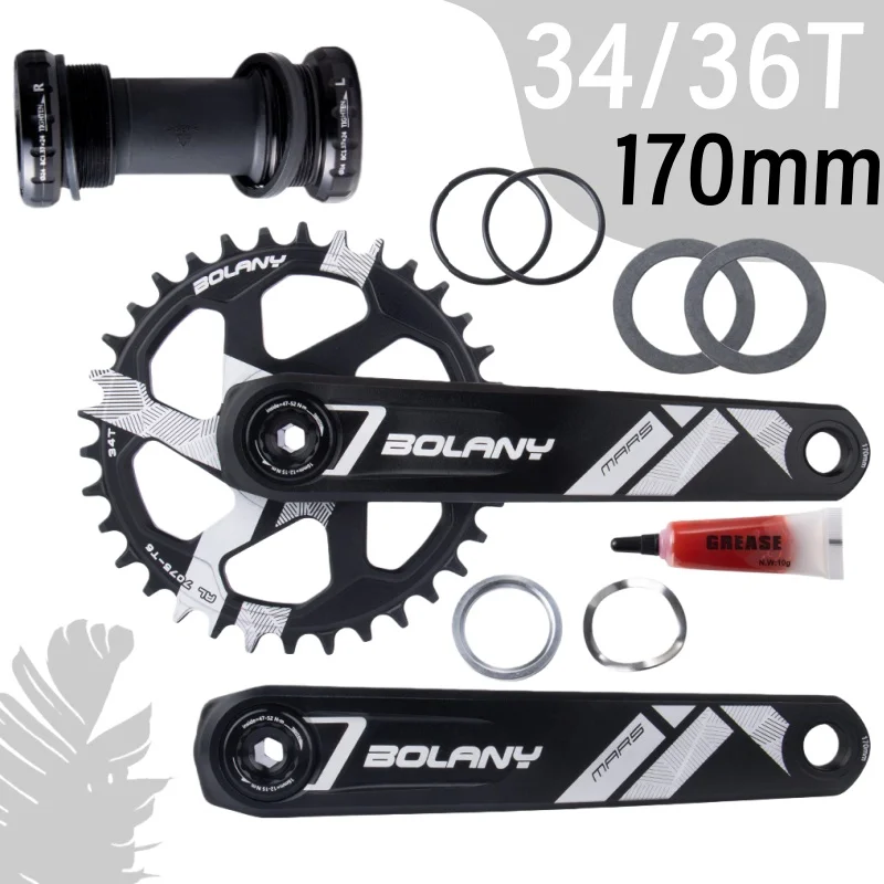 

Шатуны MTB 170 мм 34T 36T с одной пластиной, звездочка с прямым креплением, полый вал с ЧПУ, шатуны Mtb, шатуны из алюминиевого сплава для MTB