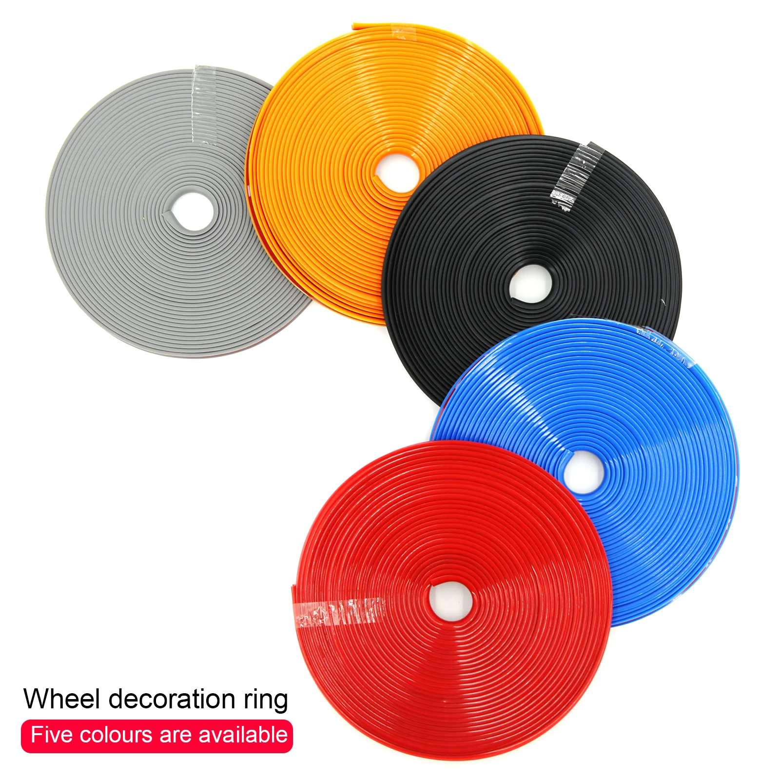 8M/ Roll Rim blades Car Vehicle Color Wheel Rims Protectors Decor Strip Tire Guard Line Rubber Moulding Trim