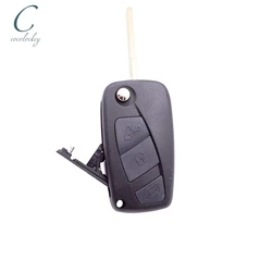 Cocolockey for FIAT Punto Ducato Doblo Stilo Panda Bravo 3Buttons Folding Remote Key Shell SIP22 Blade  Keys Fob Car Accessories