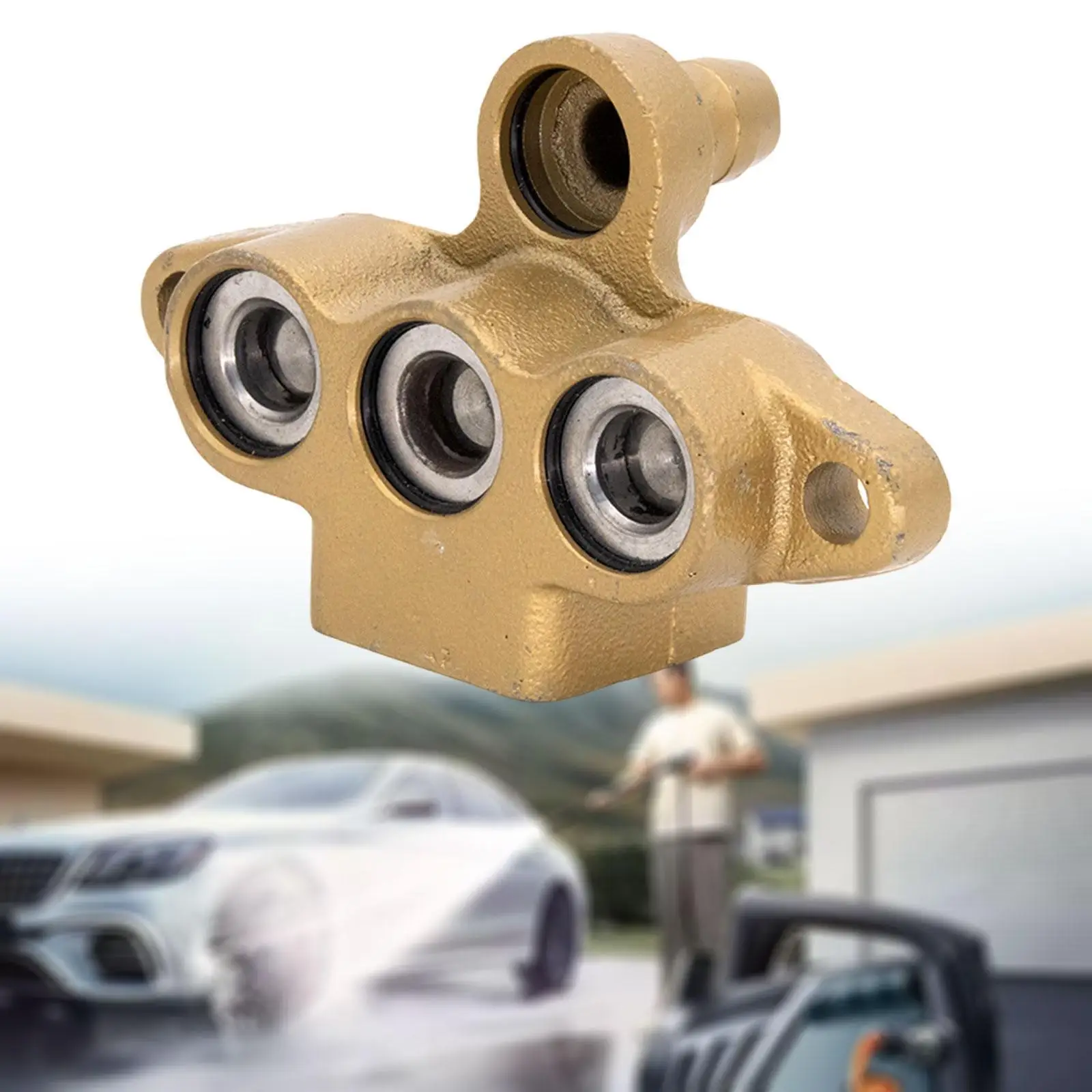 

Car Washer Pump Head Iron Essential Pressure Washer Accessories Versatile Component Quick Connect Fit 55/58, 90, and 40 Models