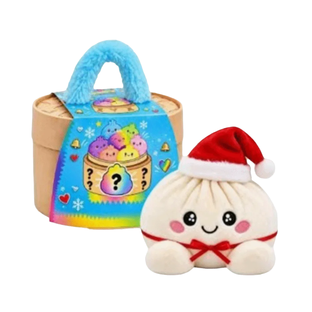 Extra Large Plush Stuffed Dumpling Squishies Soft Christmas Theme Stuffed Steamed Bun Pillow Stress Relief Plush Dumpling