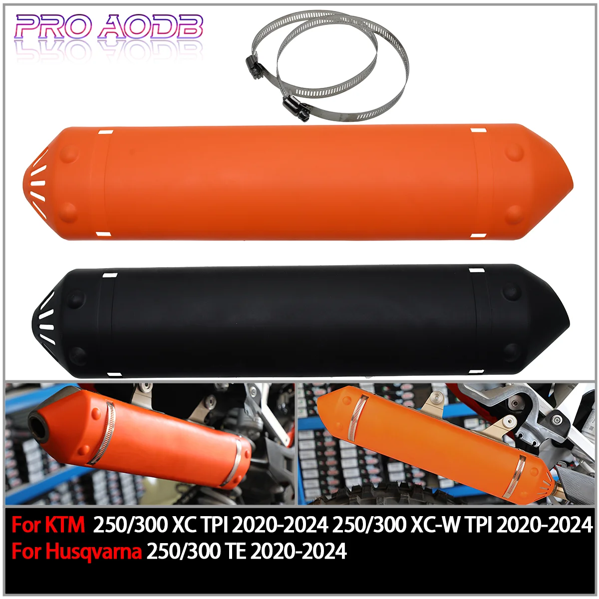 

Motorcycle Heat Shield Exhaust Protective Cover For Husqvarna TE250 TE300 2T For KTM EXC 250 300 TPI XC XC-W 2020 2022 2023 2024