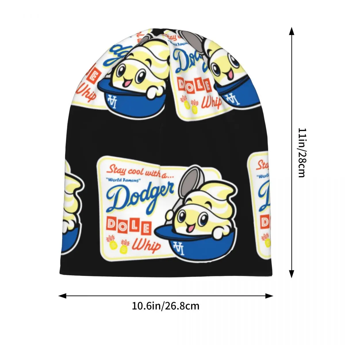 World Famous Dodger Dole Whip Warm Knitted Cap Hip Hop Bonnet Hat Autumn Winter Outdoor Beanies Hats for Men Women Adult