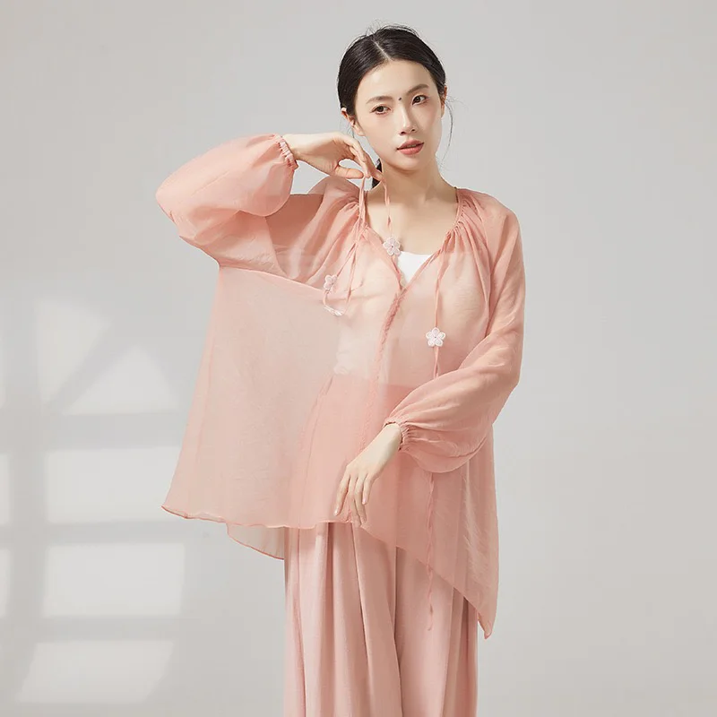 

Топы для латинских танцев для женщин, свободные топы с длинными рукавами для классических танцев для женщин, балетный костюм, тренировочная форма для классических танцев