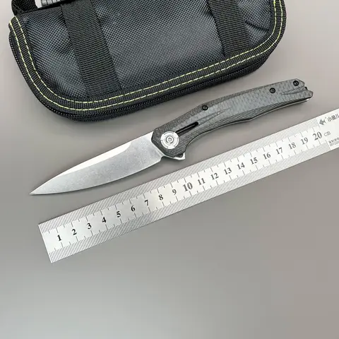 ZT 0707 Folding Knife Carbon fibre TC4 titanium Outdoor Camping Survival EDC Hunting gear Hiking knife