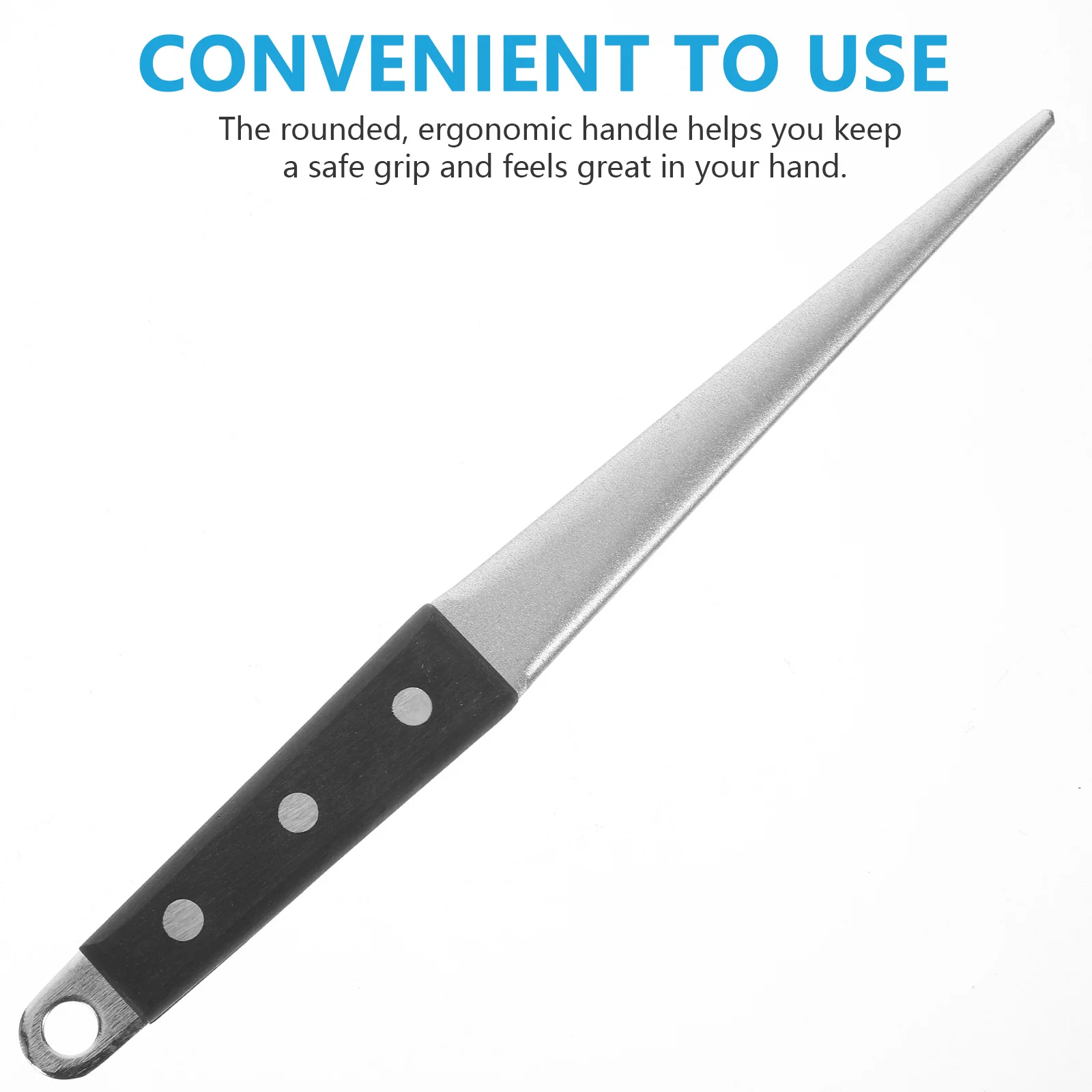 

Adamas Grindstone Cutter Sharpener Strip Wood Handle Sharpening Stone Kitchen Tool Sharpening Strip for Household Use Black