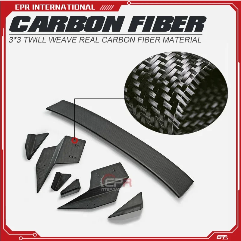 

Exterior Kits Matte Carbon Fiber Trunk Spoiler For 17 Onwards Civic Type R FK8 M Rear Wing