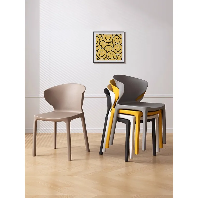 

chairDining table and s Plastic stackable Back Adult new stool Designer folding dining Casual home ir