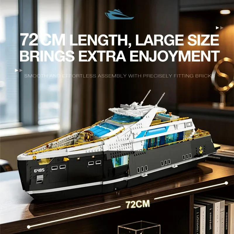 4457pcs Reobrix  66106 MOC Giant Luxury Yacht Building Blocks Assembling Steamboat Bricks Model Adult Toy Christmas Gift Set