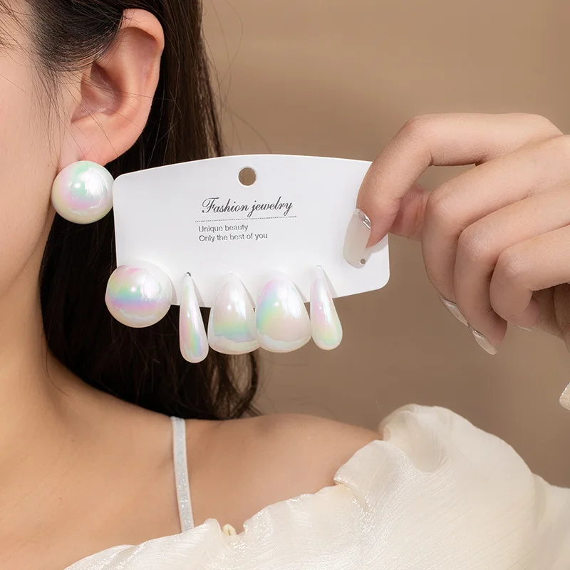 Fashionable, vibrant, colourful cartoon earrings – cute and girly teardrop-shaped earrings in fruit-inspired shades