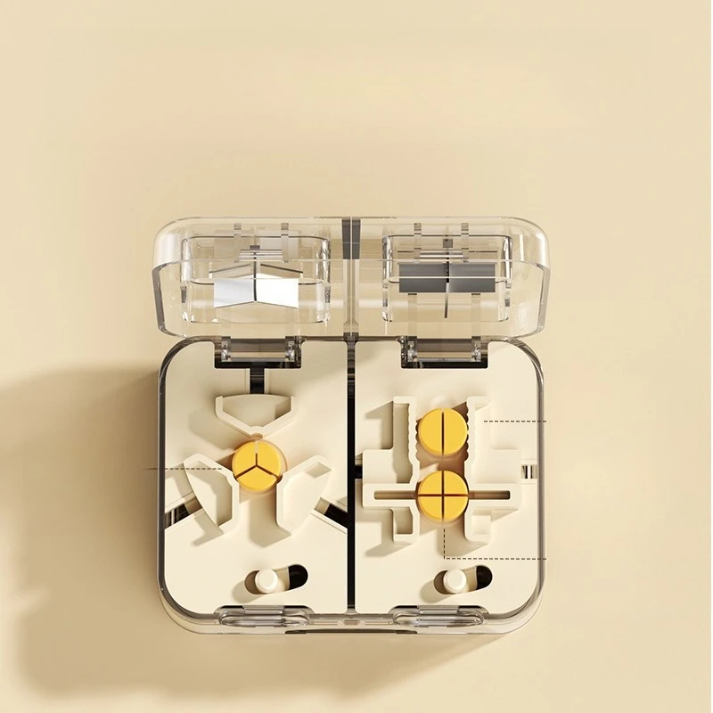 

Портативный двухслойный разветвитель для таблеток, коробка для капсул, таблеток, медицинская режущая шлифовальная машина, дозирующий влагостойкий диспенсер 알약 케이스