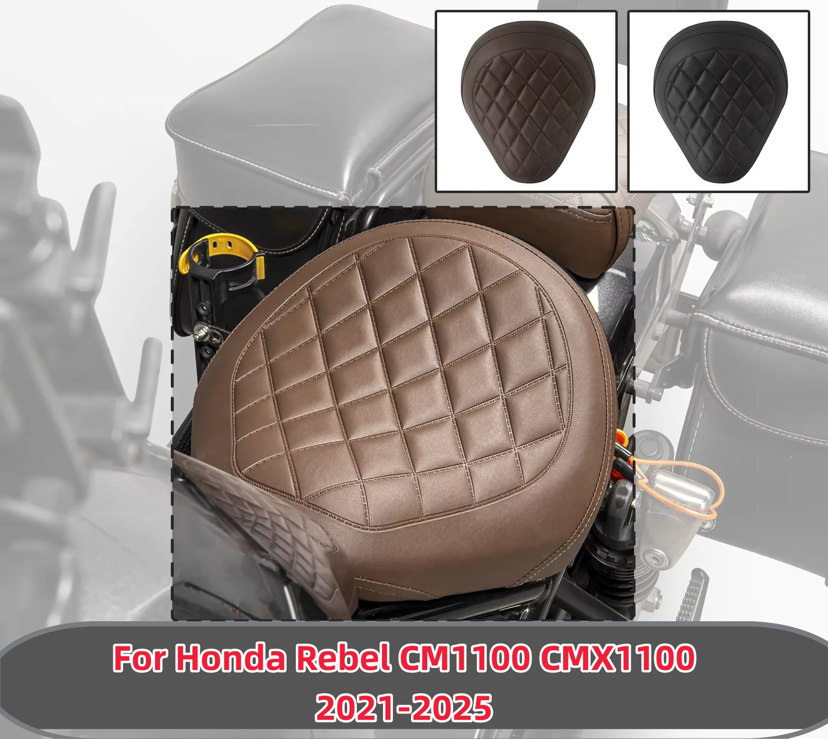 

Motorcycle Front Driver Seat Rear Pillion Pad Rider Saddle Solo Cushion For Honda Rebel CM1100 CMX1100 2021 2022 2023 2024 2025