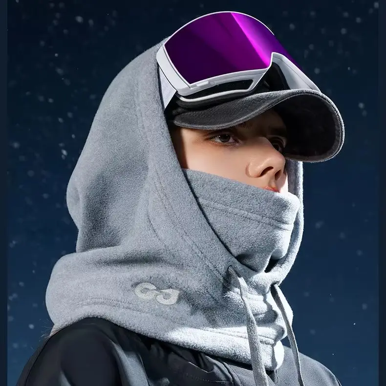 Thick Fleece Ski Beanie Outdoor Cycling Balaclava Thermal Face Neck Protector Windproof Hat Autumn Winter