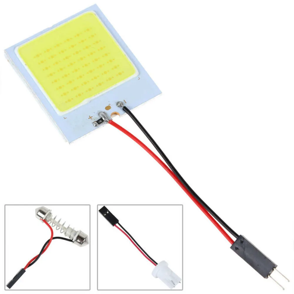현대 디자인 T10 48SMD 4W 12V COB 램프 전구, 자동차 인테리어 조명, 흰색 돔 패널, LED 고성능 조명 솔루션
