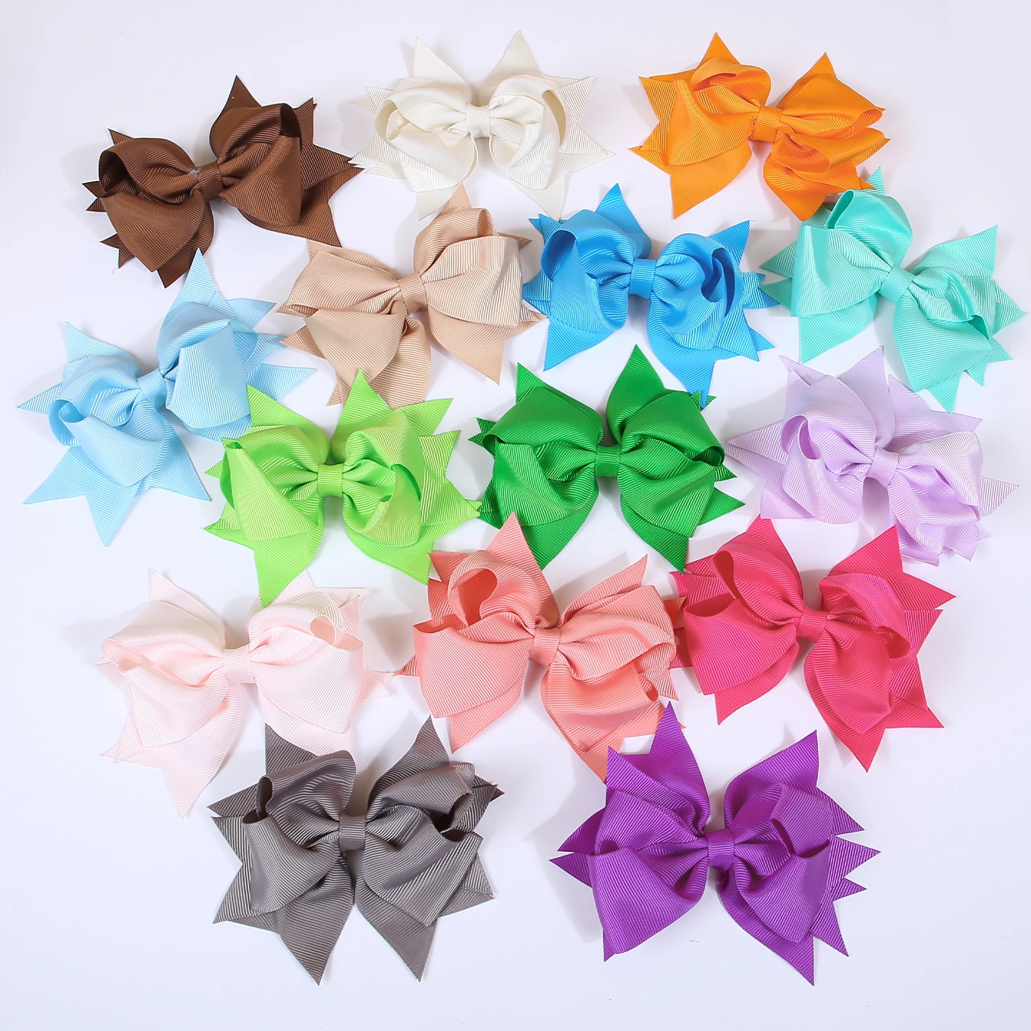 10 قطعة ألوان عشوائية ذيل السمكة الساتان ثلاثي الأبعاد متعدد الطبقات القوس DIY بها بنفسك الملابس الحرف اليدوية إكسسوارات الشعر مواد الديكور