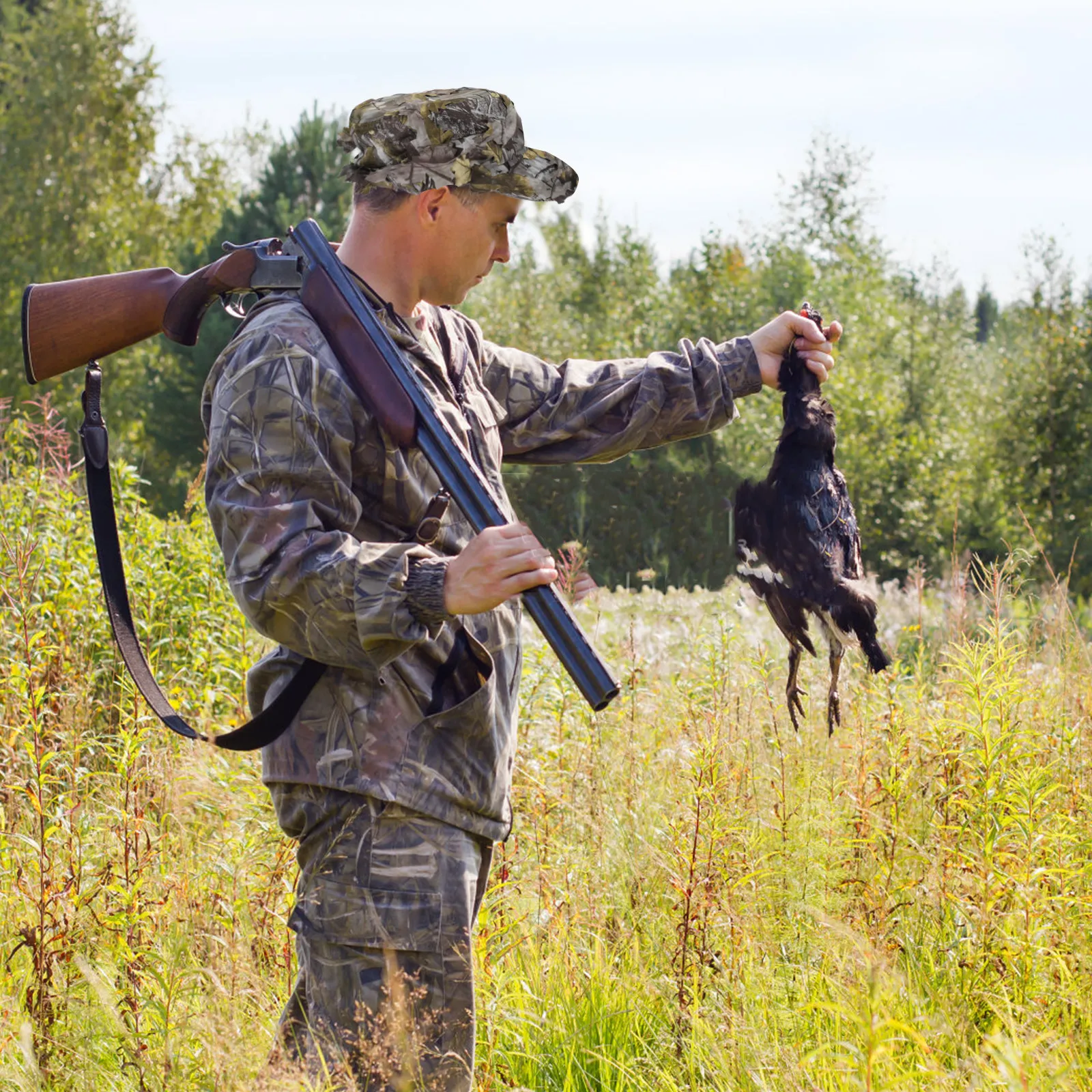 

Камуфляжная походная шляпа из мягкого хлопка с изысканным дизайном в виде листьев, идеально подходит для альпинизма, велоспорта и тактических игр.