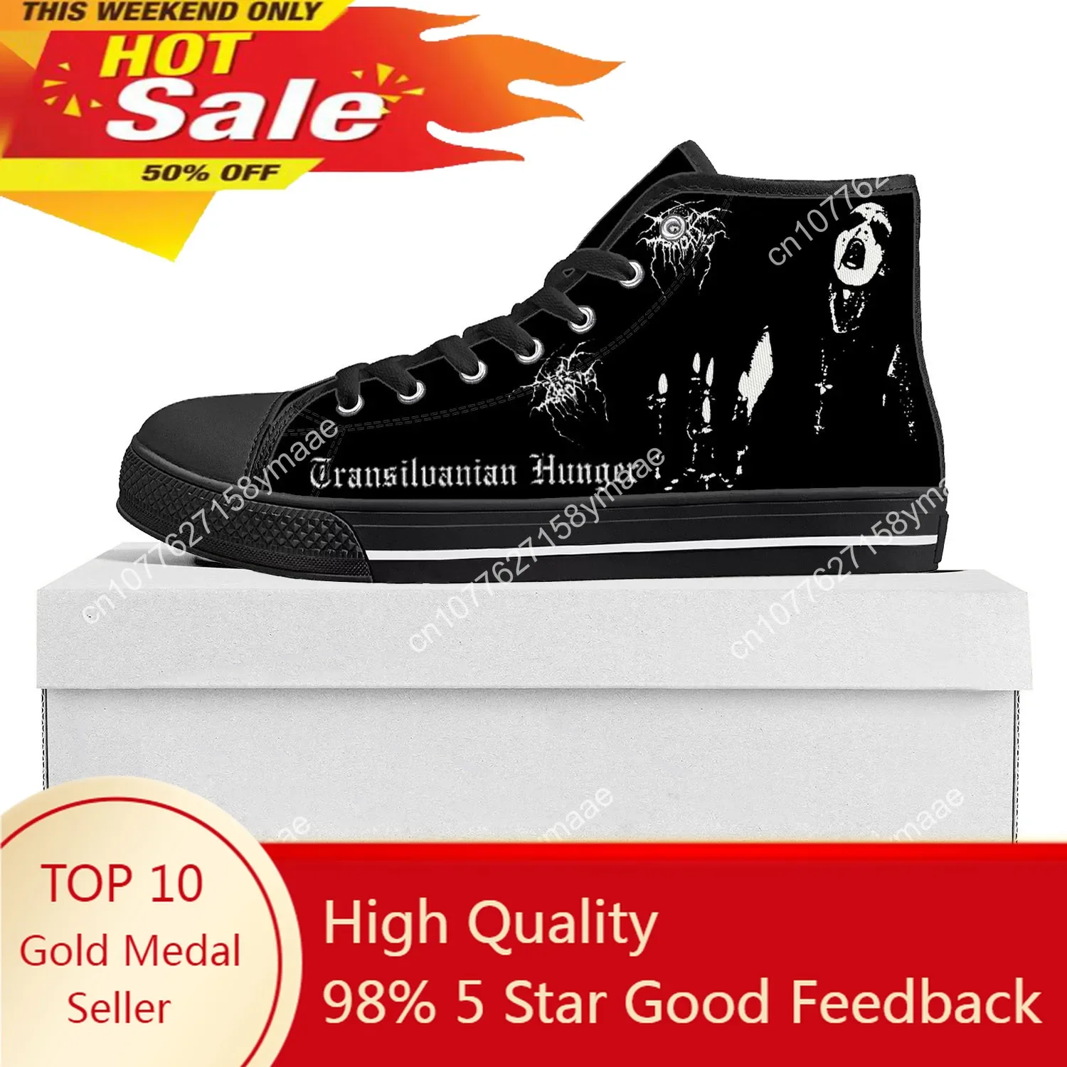 

Darkthrone High Top High Quality Sneakers Mens Womens Teenager Canvas Sneaker Casual Transilvanian Hunger Custom Made Shoes