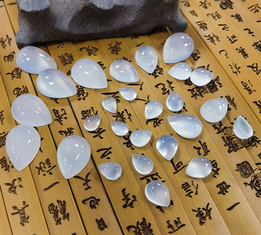 حبة إليان العقيق الرمادي الطبيعي ، أحجار كريمة قطرة الكمثرى ، وجه خاتم مجوهرات ، جوهرة حقيقية للبيع ، 6 × 8 ، 13 × 18 ، 10: 50 لكل عبوة #4