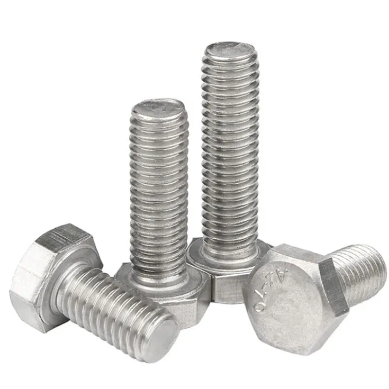 External Hex Head Bolt M1.6 M2 M2.5 M3 M4 304 A2 Stainless Steel Metric Thread DIN933 Outside External Hexagon Head Screw