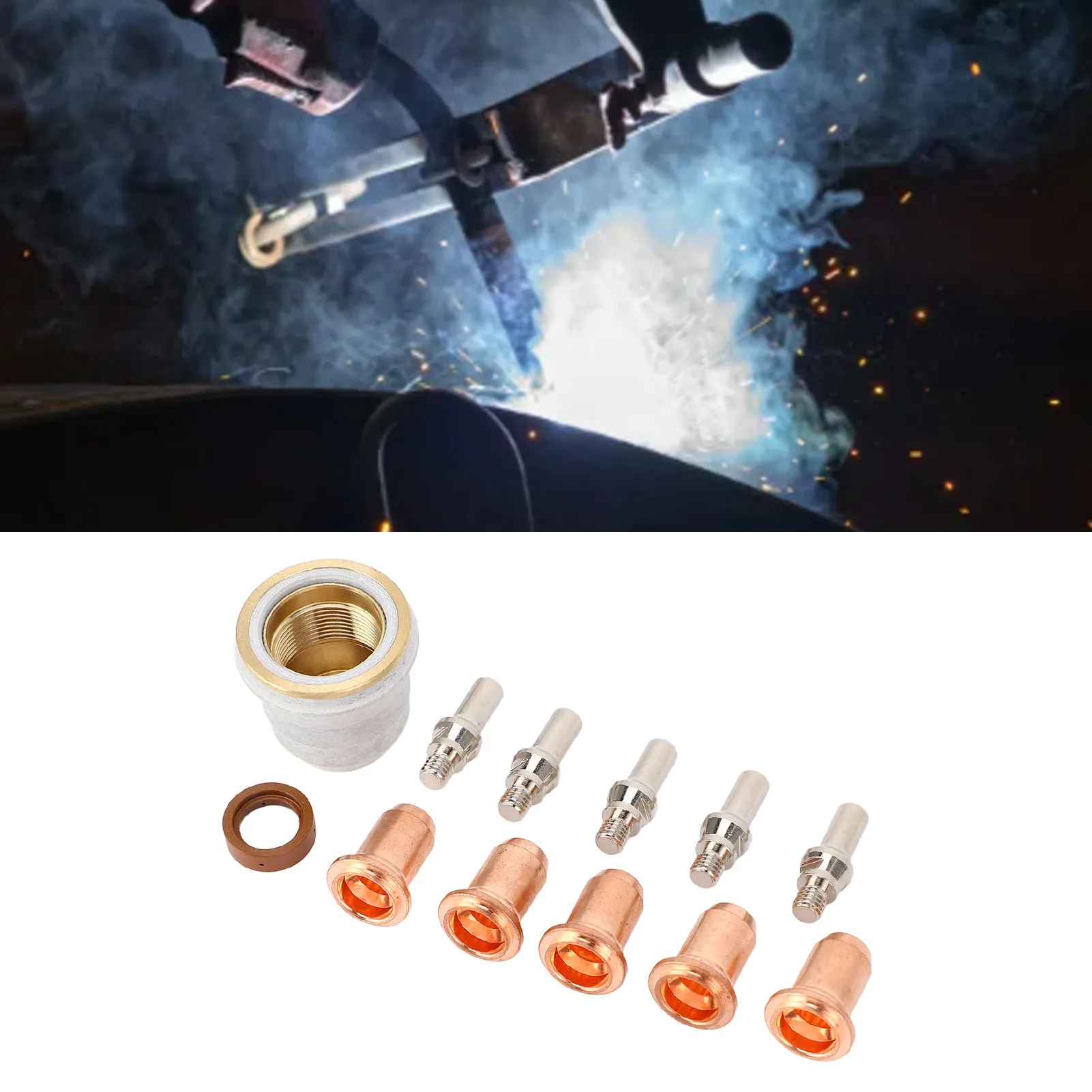 

Plasma Cutting Torch Consumables 60028 Swirl 51313 P1.0 Nozzle Standard Set Plasma Cutting Torch Consumables for IPT 60
