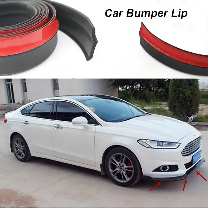 

For Ford For Focus ST Fusion Mondeo Flex Mustang GT CS Taurus Car Bumper Lip Deflector Lips Body Kit Strip Front Spoiler Skirt