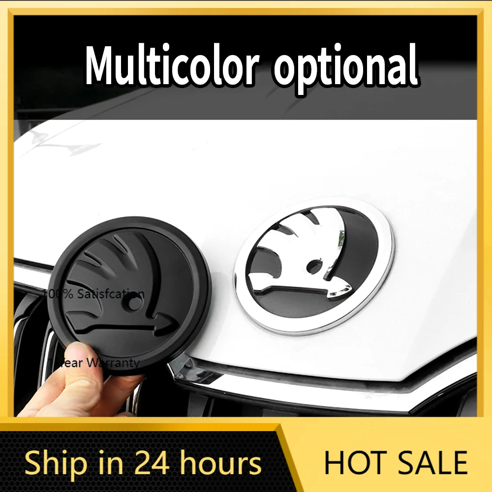 

Car Sticker 2025 Hot 2pcs Car Front Hood Badge Rear Trunk Emblem Sticker Auto Accessories For Skoda S Octavia VRS Vision Kodiaq