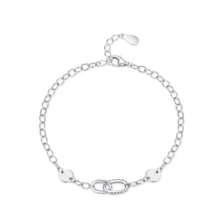 

Summer New Super Flash S925 Sterling Silver Bracelet Geometric Design Japanese Korean Pop Personality Joker Hand Jewelry Gift